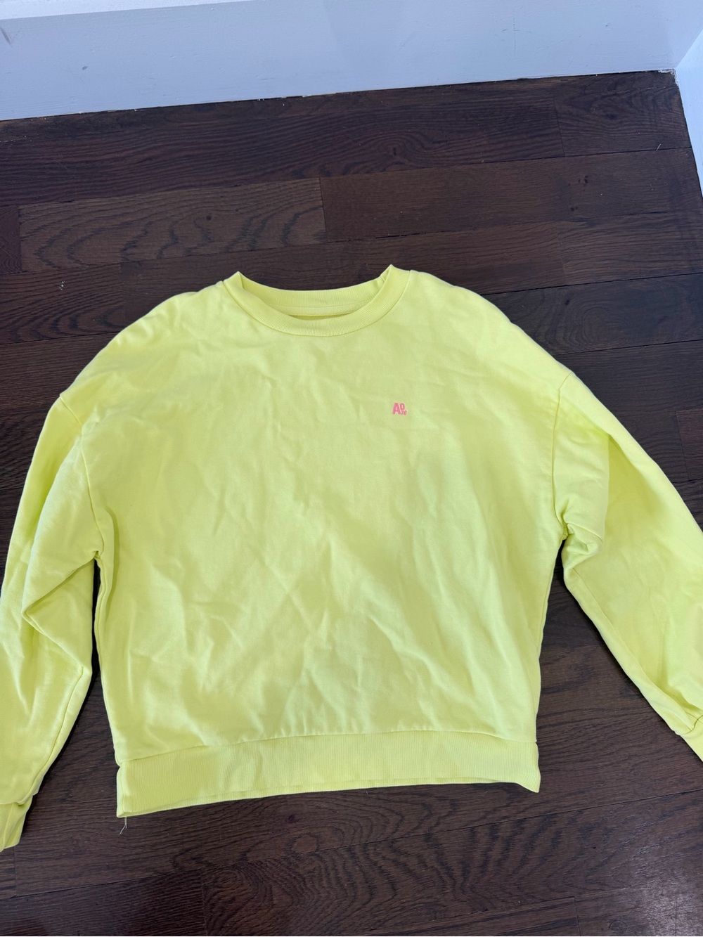 Kids Neon Yellow Crewneck Sweatshirt